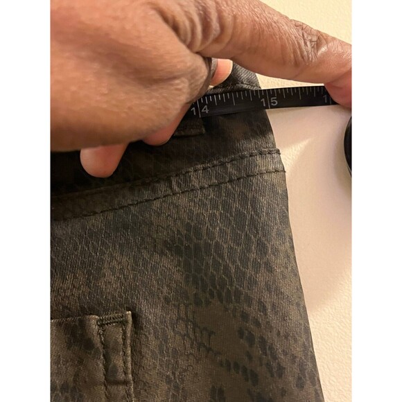 Zara Straight Leg Jeans Women Brown Animal Print 5-Pockets Size 30 Waist Medium - Picture 6 of 7